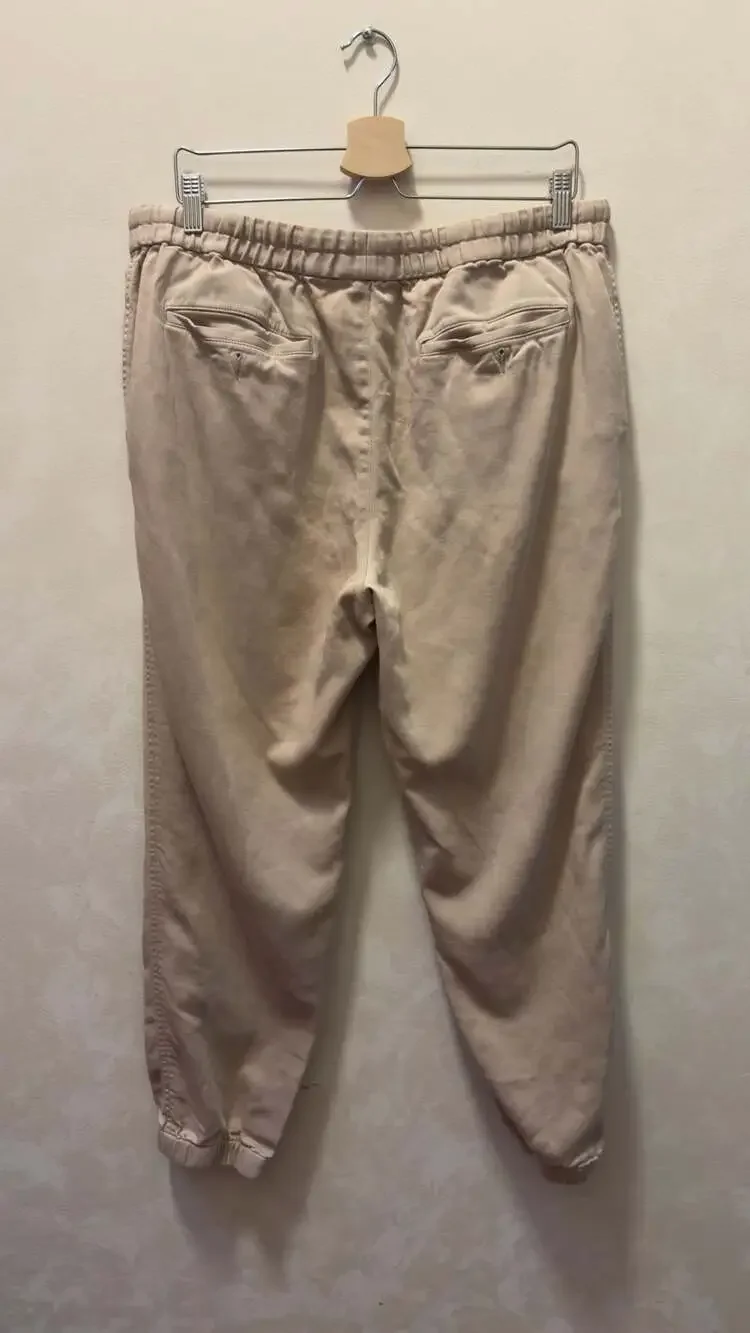 Banana Republic Traveler Relaxed Tapered Fit Pants Tan Size L